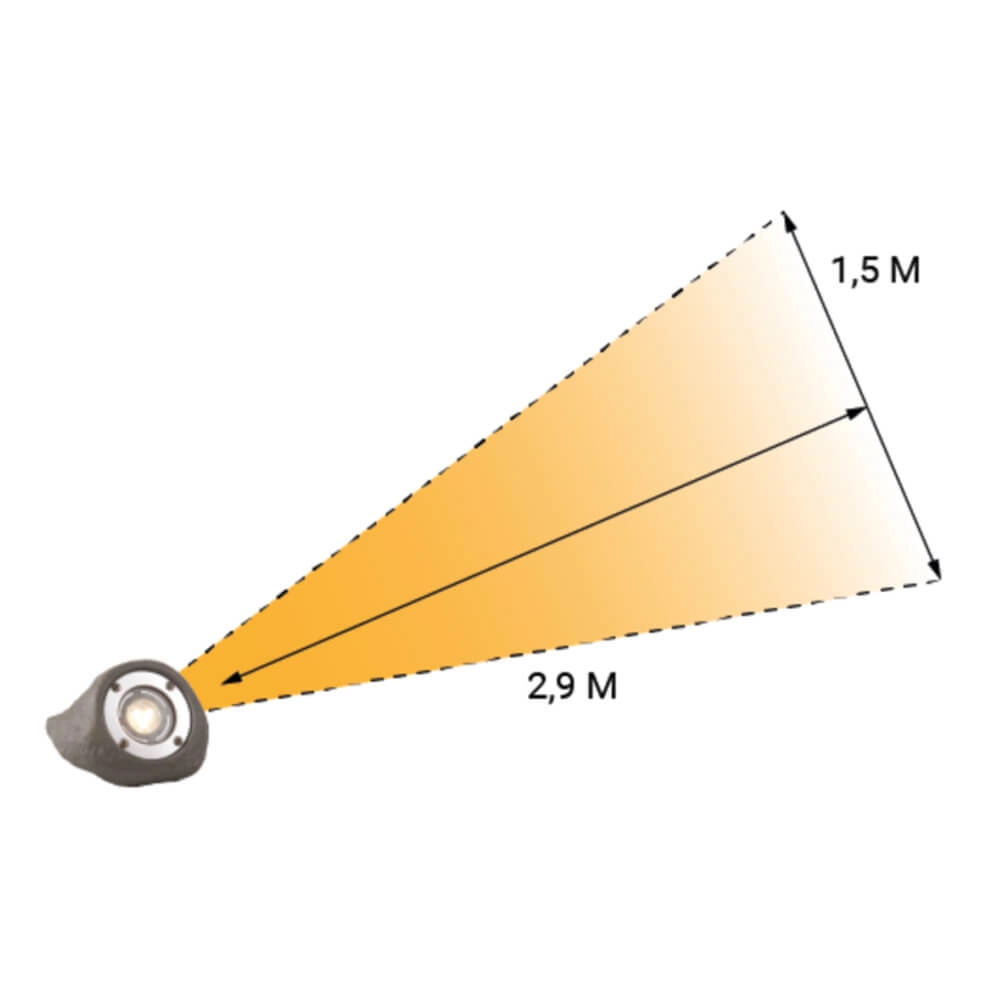 Led tuinspot Lapis 12V 3w - 3000K keivorm steengrijs GardenLights 5907800855999