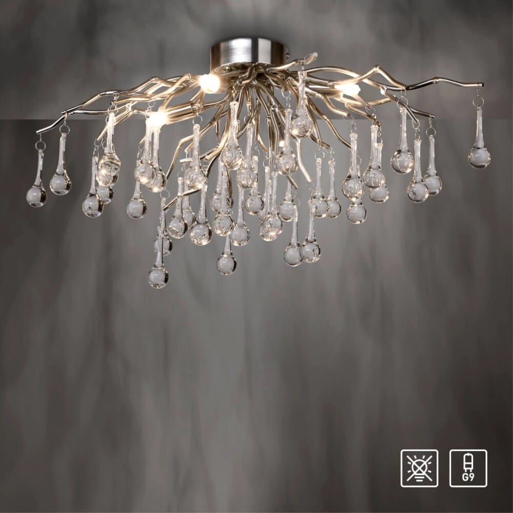 Kroonluchter Icicle metaal 60cm Paul Neuhaus 4012248352076