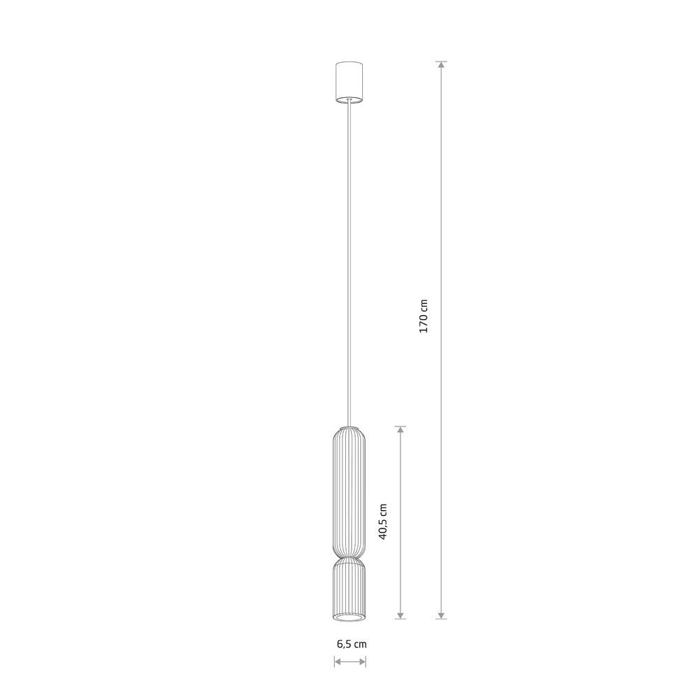 Hanglamp Singles 40,5cm marine blauw Lyora 5903139122023