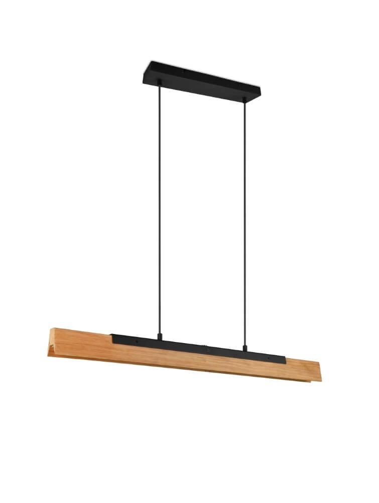 Houten kantoor hanglamp Kerala Trio 4017807542455