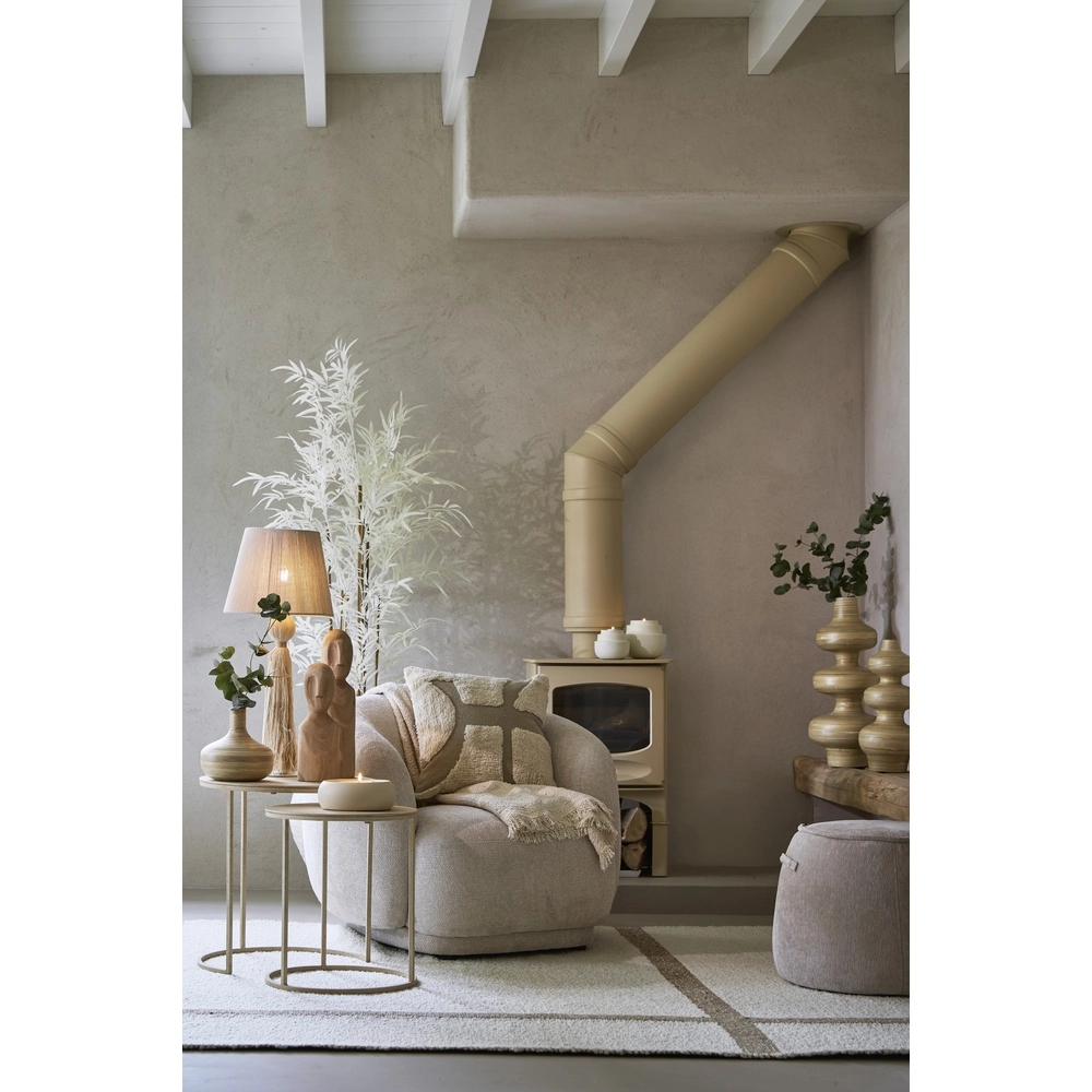 Schemerlamp Espino Ø 31cm - naturel linnen Light & Living 8717807808785