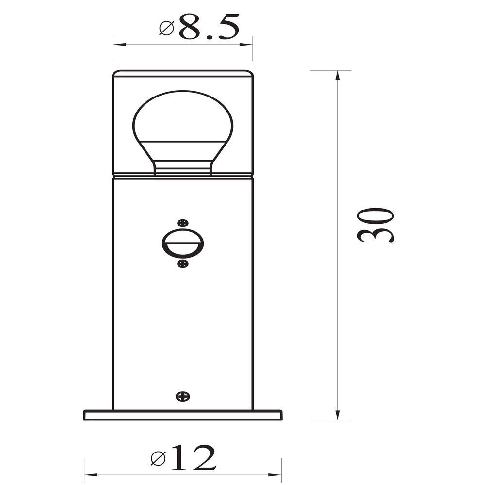 Tuinlamp Colorado 30cm zwart met sensor Searchlight 5053423299129