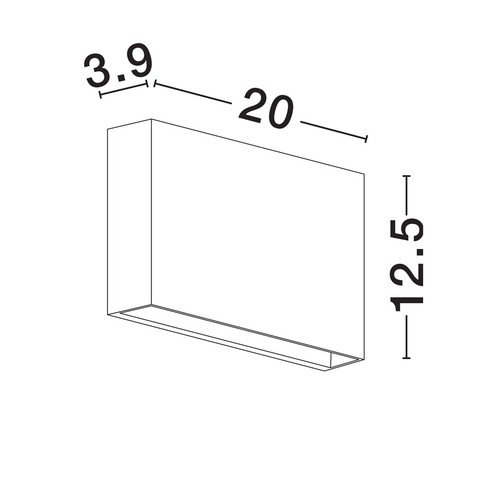 Strakke wandlamp Yoko up en down zwart Lyora 5212017453730