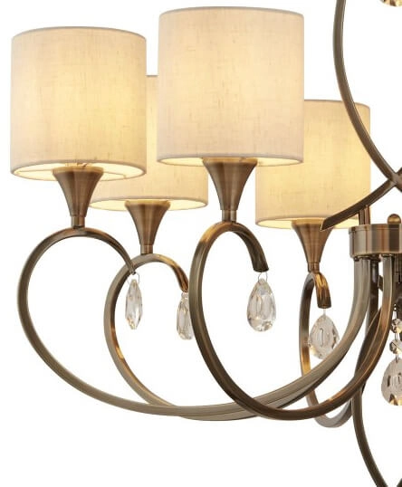 Klassieke hanglamp Alberto 8-lichts antiek brons Searchlight 5053423098272