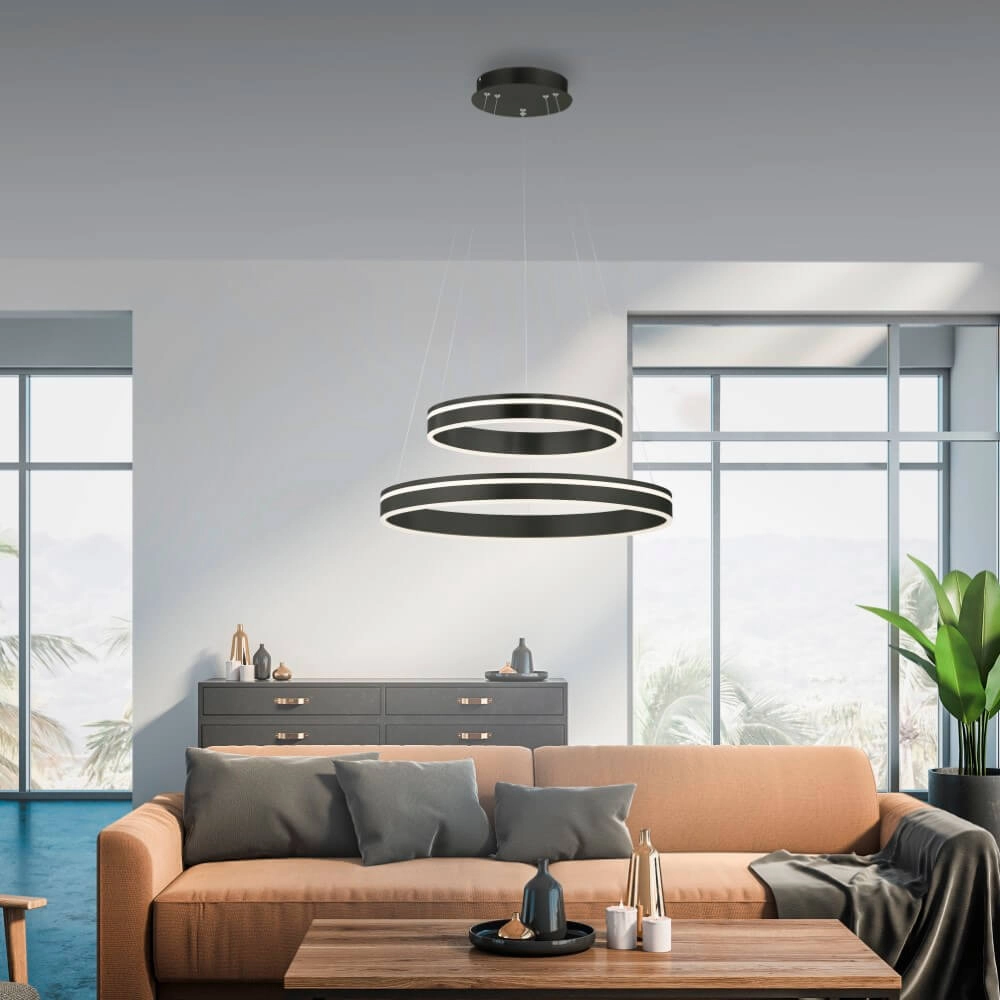 Hanglamp Q-Vito Ø 59cm antraciet Paul Neuhaus 4012248367445