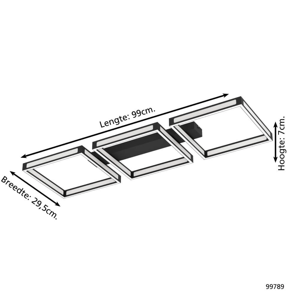 Zwarte plafondlamp Altaflor Led Eglo 9002759997892