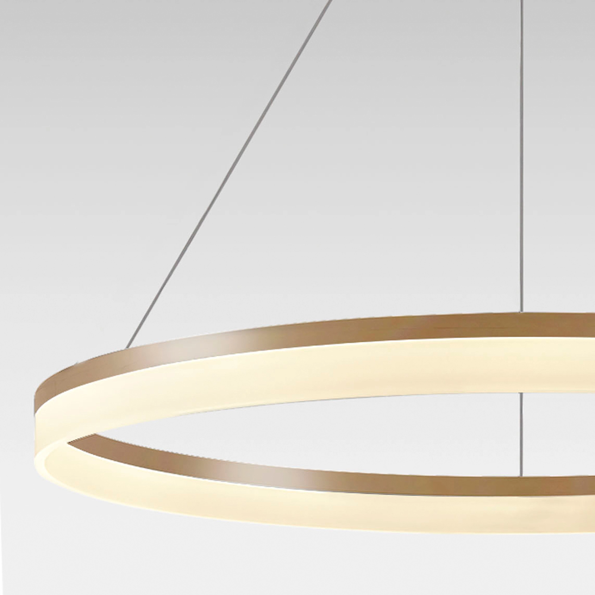 Strakke hanglamp Ara Ø 100cm goud Lyora 5053423316048