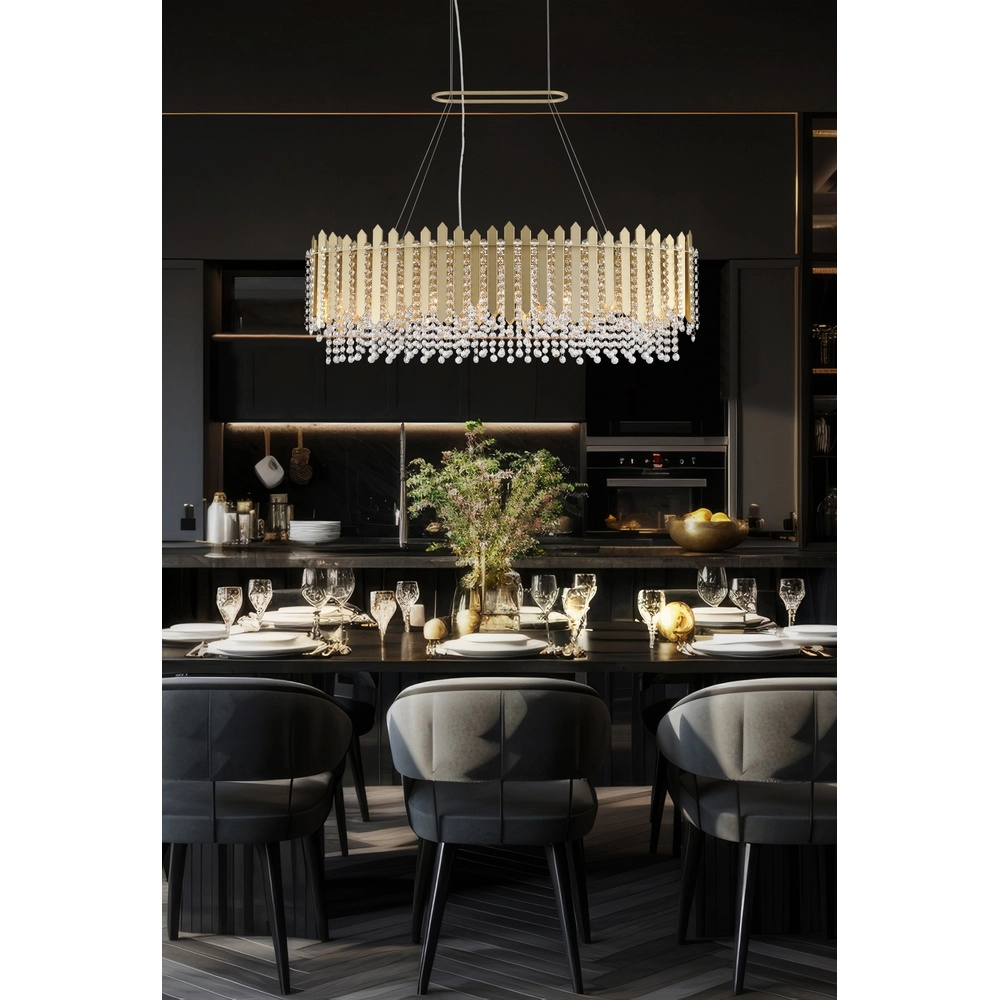 Hanglamp Spear goud ovaal Searchlight 5053423304205