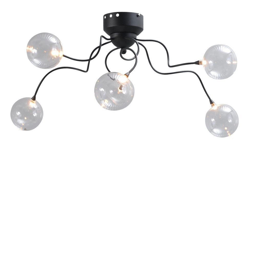 Plafondlamp Gio 5-lichts zwart Plafondlamp Gio 5-lichts zwart