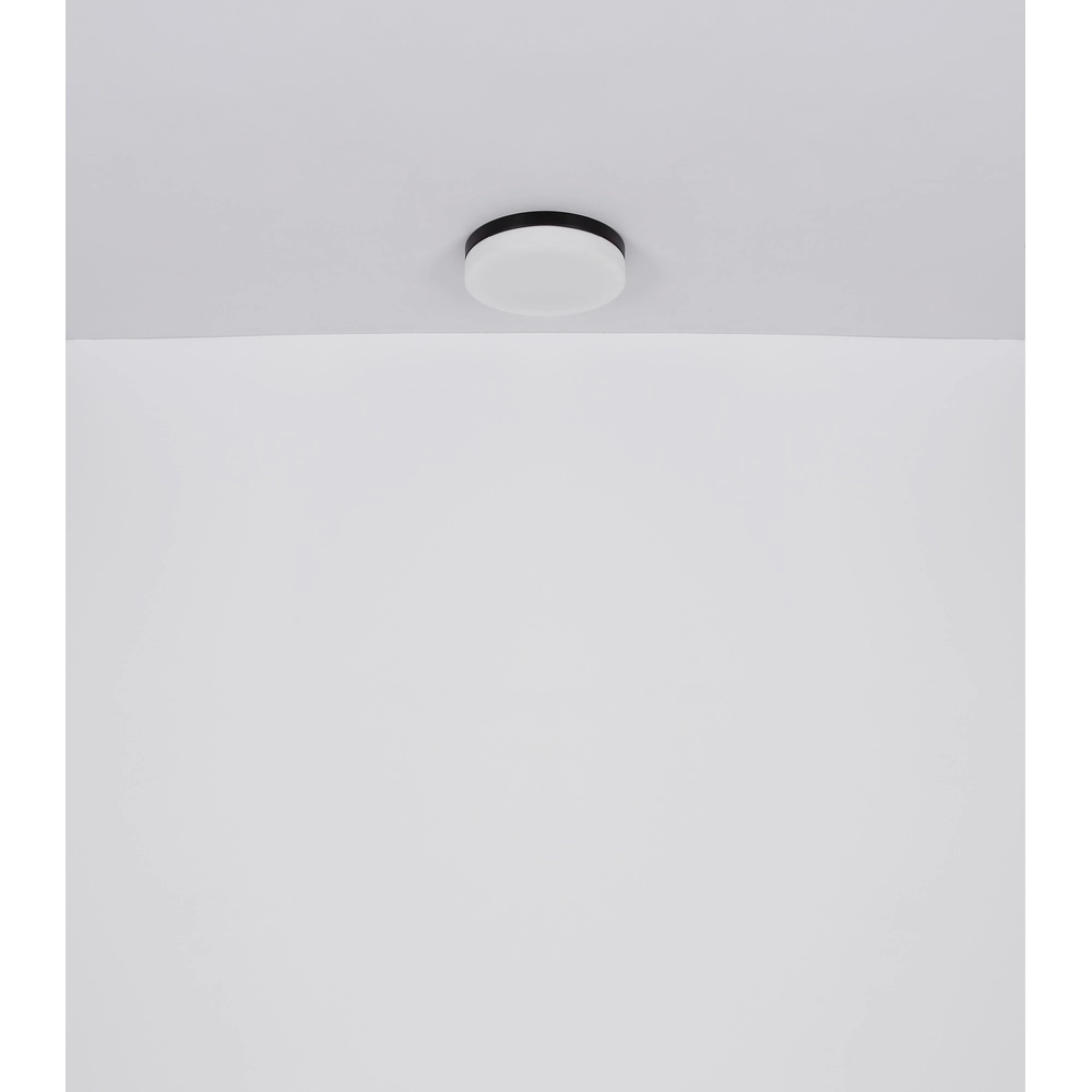 Design plafonniere Vranos zwart voor buiten Ø 18,4cm Globo 9007371434763