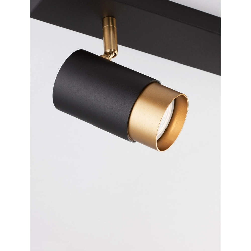 Plafondspot Pogno 2-lichts zwart met goud Lyora 5212017430847
