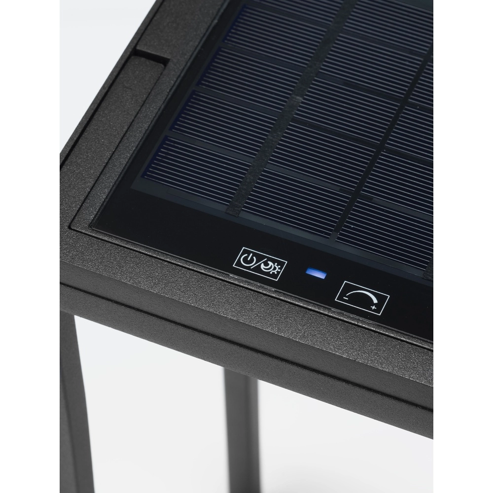 Strakke tafellamp Tegolo antraciet solar Lyora 5212017478832