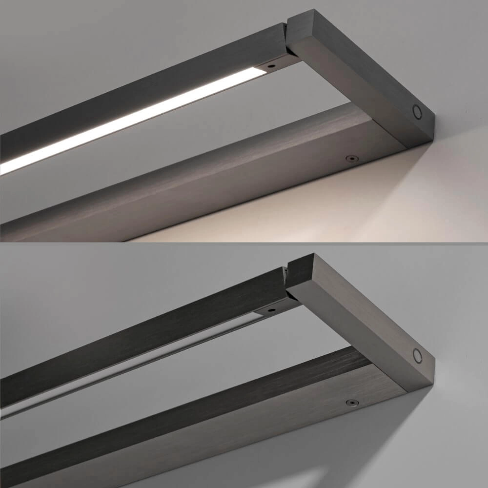 Strakke wandlamp Pure Puro grijs 50cm Paul Neuhaus 4012248384206