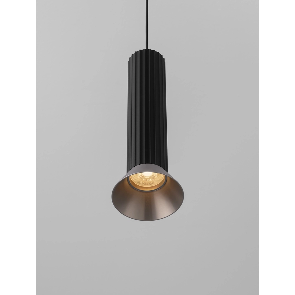 Hanglamp Luvia zwart met brons