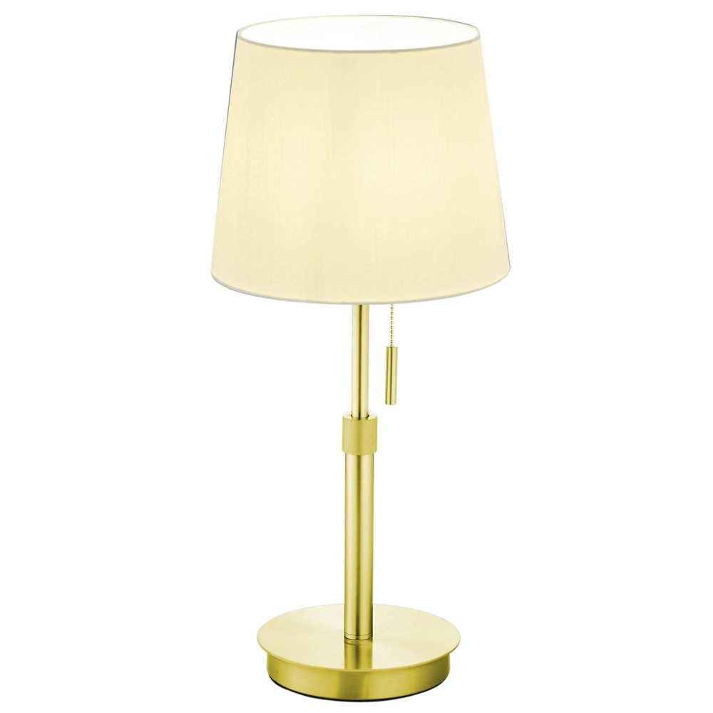 Schemerlamp Lyon messing mat met wit Trio 4017807398557