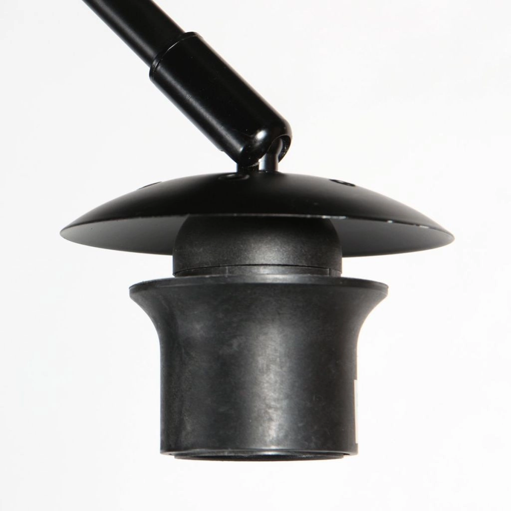 Booglamp zwart Curve met bamboe kap Ø60cm Steinhauer 8712746183122