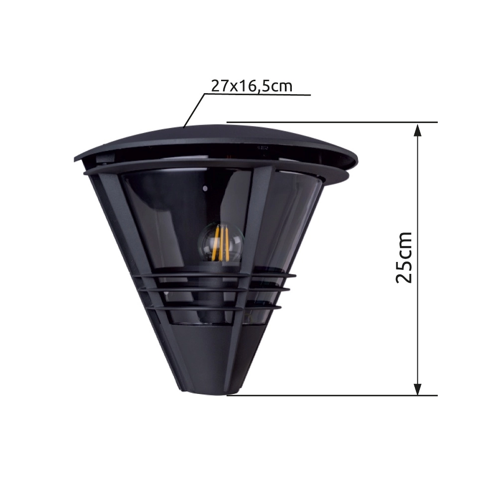 Wandlamp Salla antraciet Globo 9007371378685
