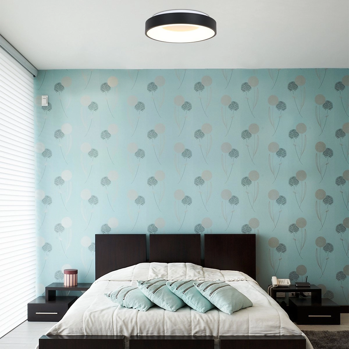 Design plafondlamp Ringlede Ø 48cm zwart Steinhauer 8712746131260