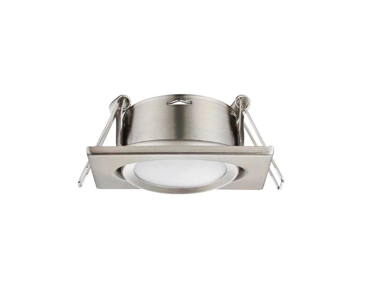 Inbouwspot Rila Square 8cm 3000K met led metaalgrijs Trio 4017807376395