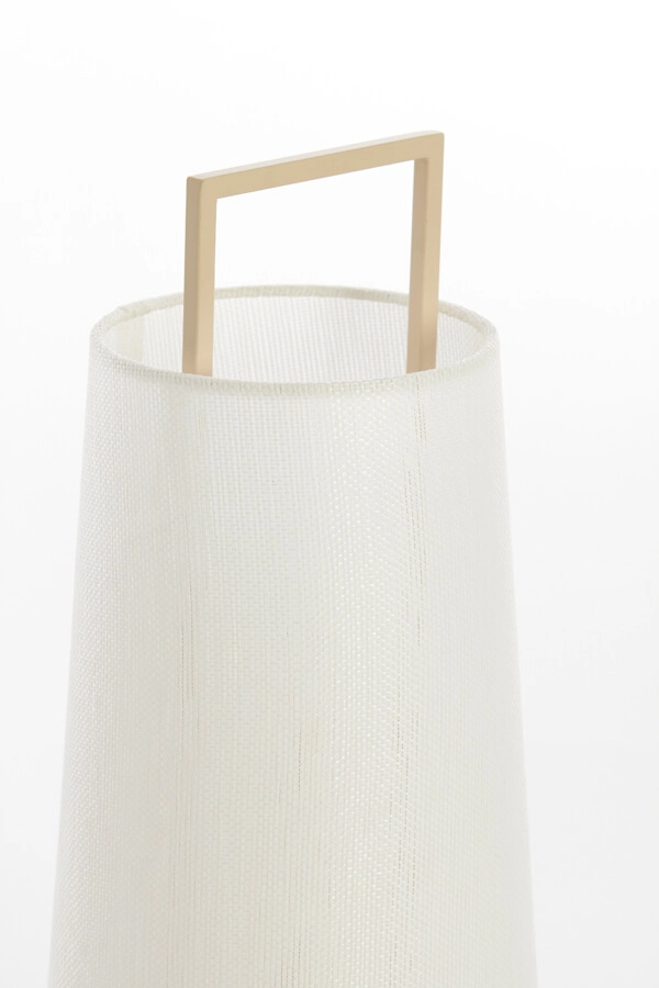 Japandi tafellamp Fyon Ø 20cm crème met wit Light & Living 8717807730666