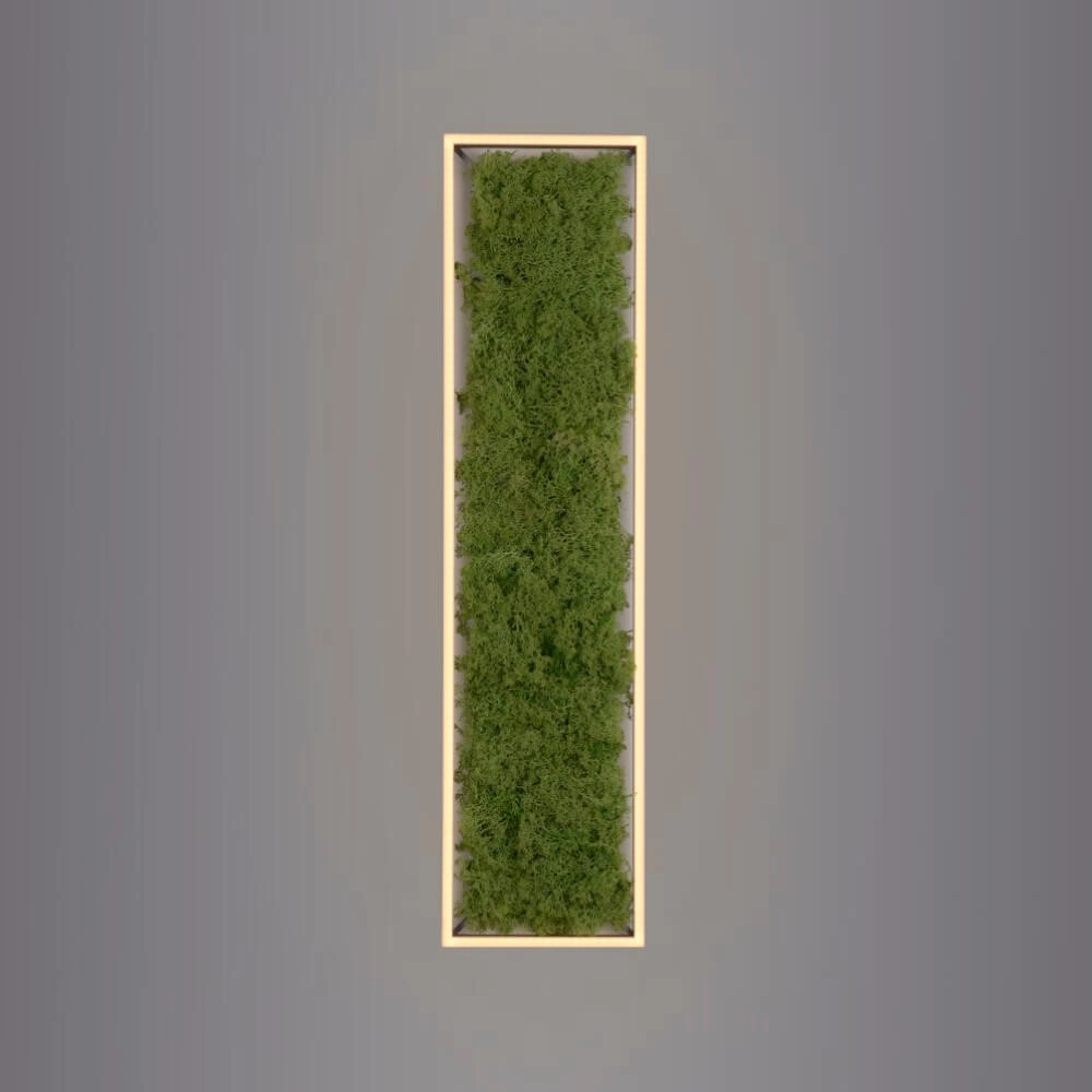 Rechthoekige plafondlamp Green Knut met mos Just Light 4043689994846