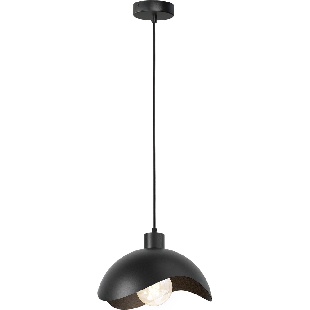 Design hanglamp Volta Ø30cm - golvend - zwart