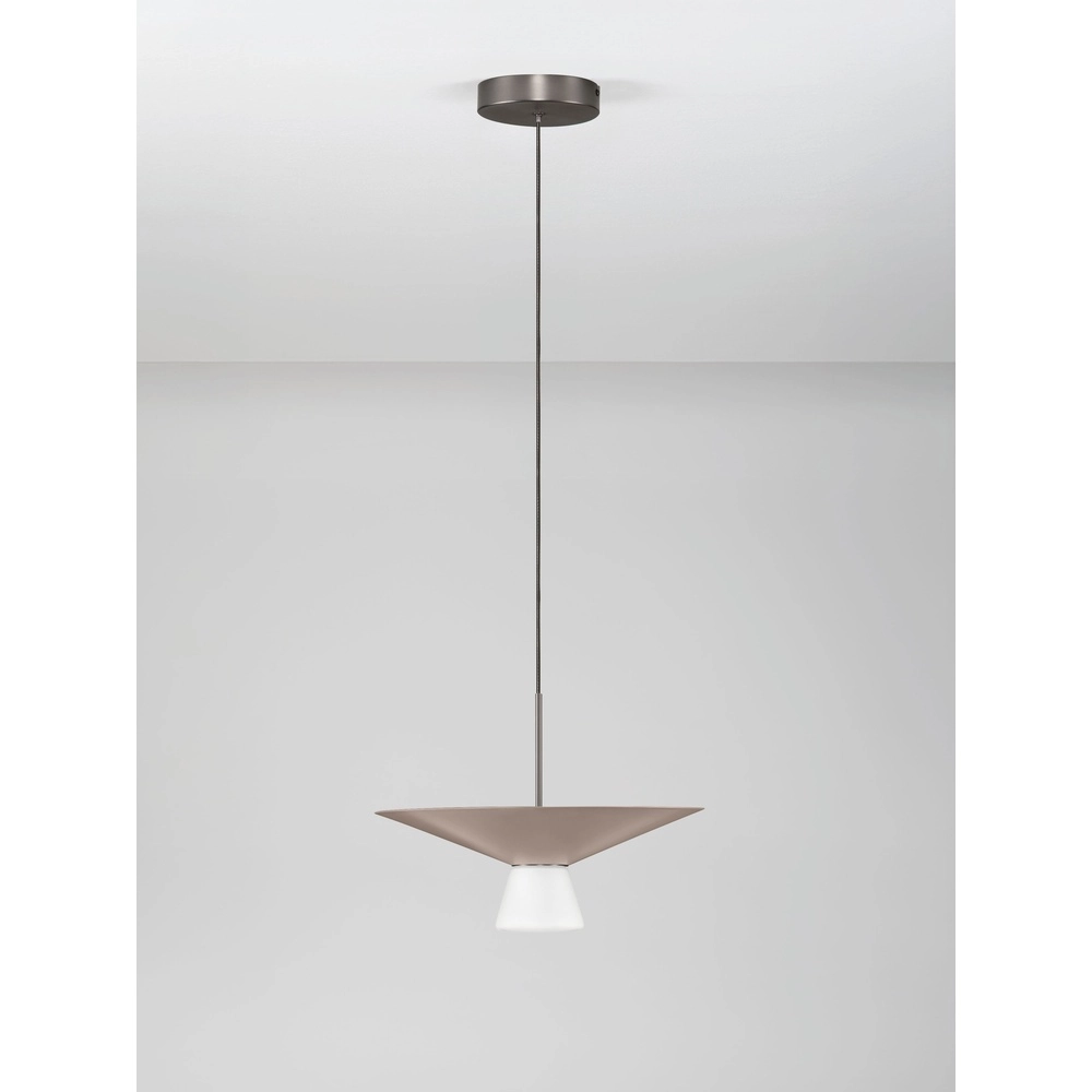 Design hanglamp Baris wit met grijs en bruin Ø 38cm Lyora 5212017495297