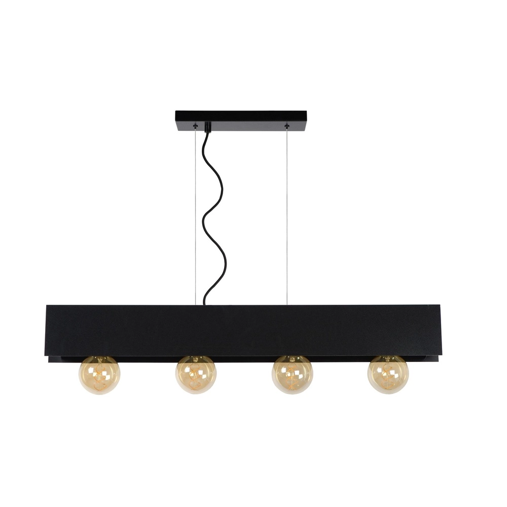 Design hanglamp Surtus 4-lichts zwart