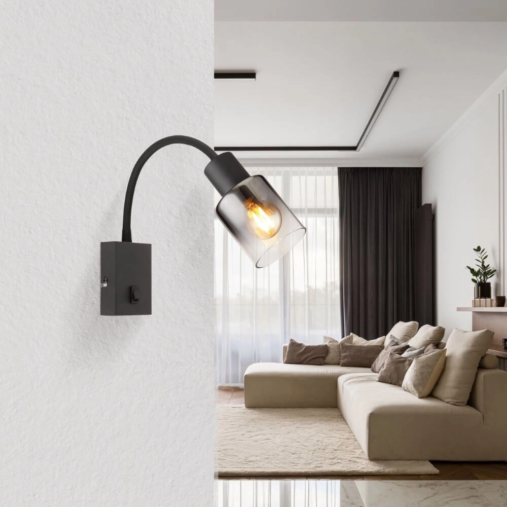 Flexibele wandlamp Hubertus met schakelaar Globo 9007371449026