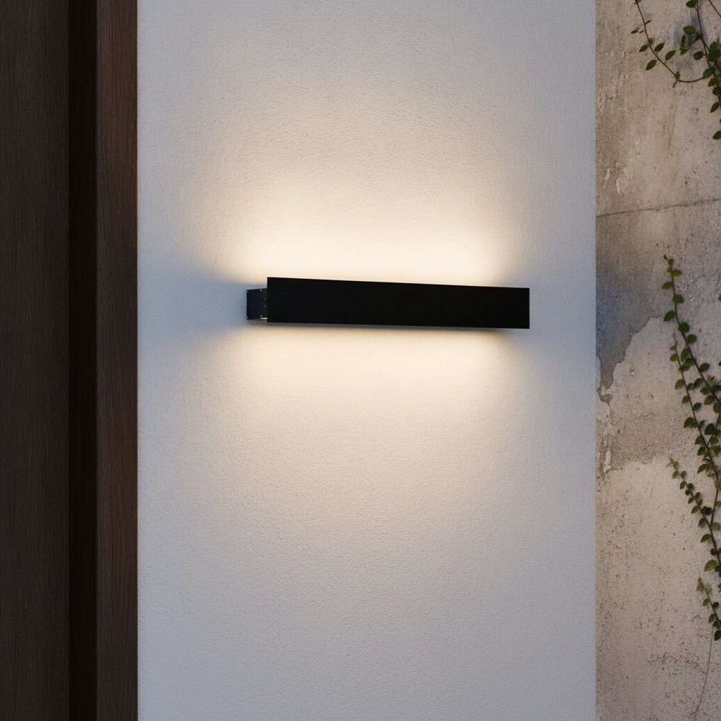 Wandlamp Path design zwart 51cm