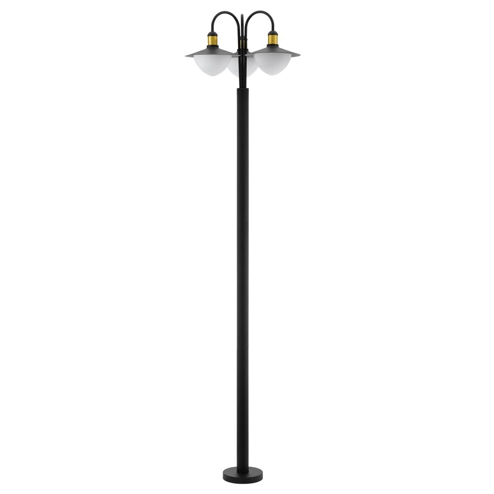Staande buitenlamp Sirmione 220cm zwart met goud