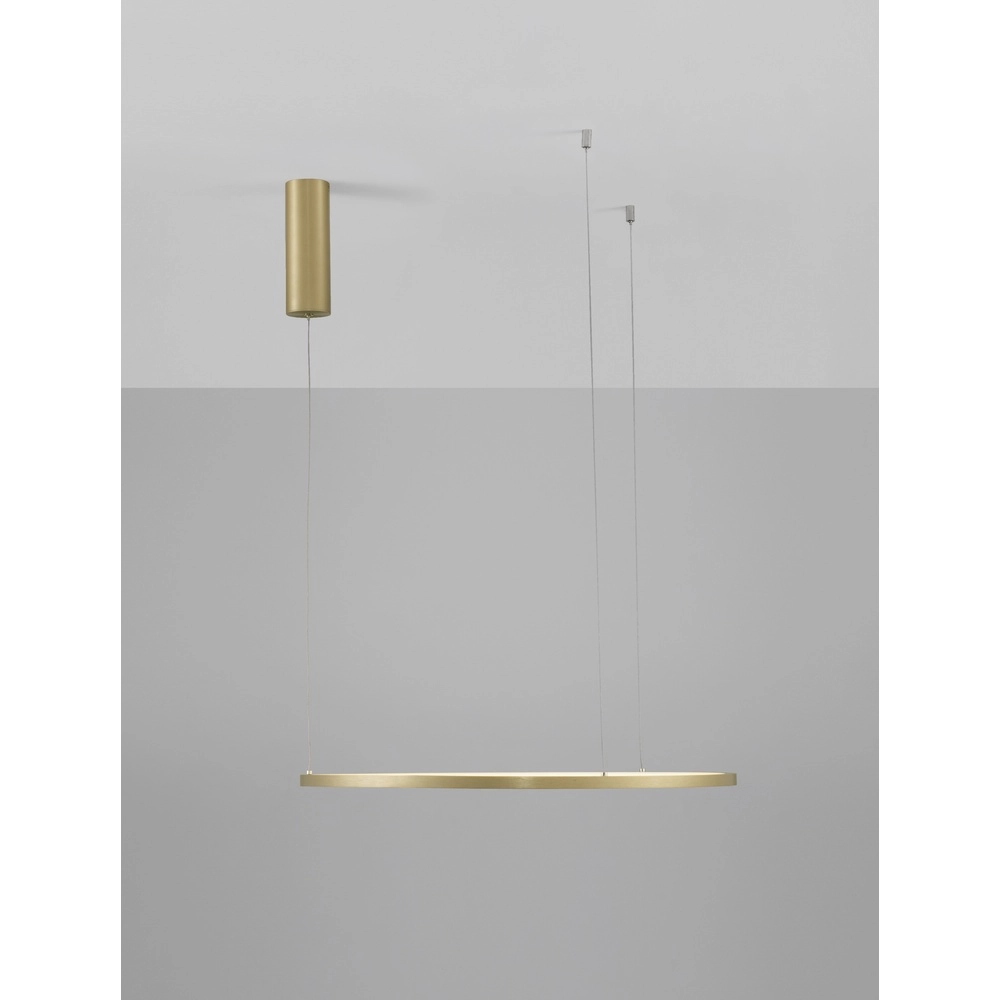 Round pendant lamp Tarquin gold Ø 60cm Lyora 5212017438270