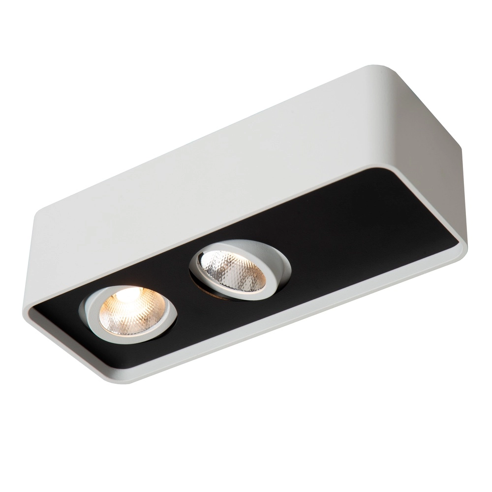 2-lichts plafondlamp Angular wit Premium by Lucide 5411212234407