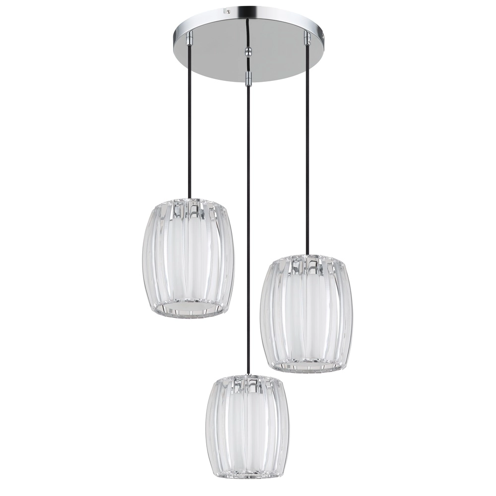 3-lichts hanglamp Maribel chroom rond Globo 9007371580101