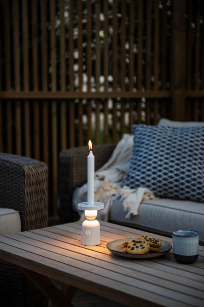 Oplaadbare tafellamp Nantes wit voor kandelaar KonstSmide 7318307833256