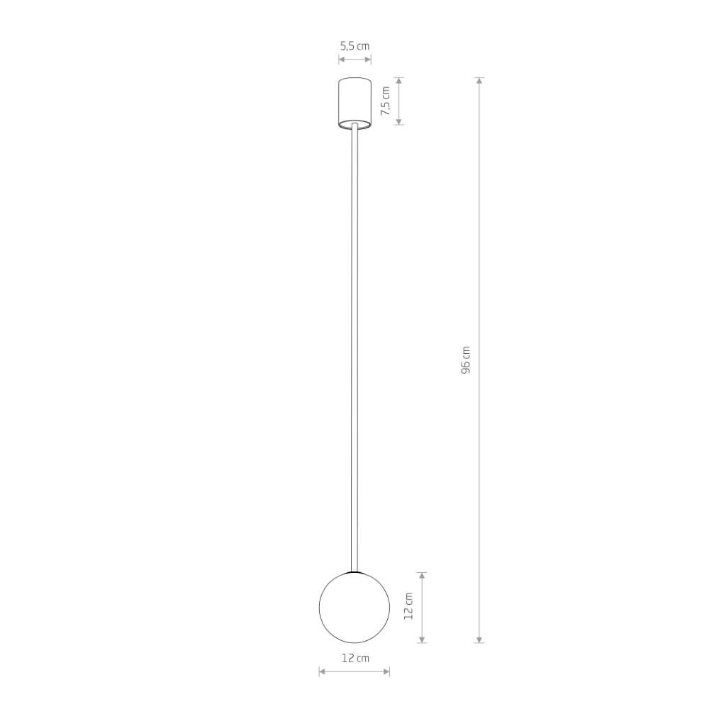 Glazen plafondlamp Kier M goud - 96cm Lyora 5903139103060