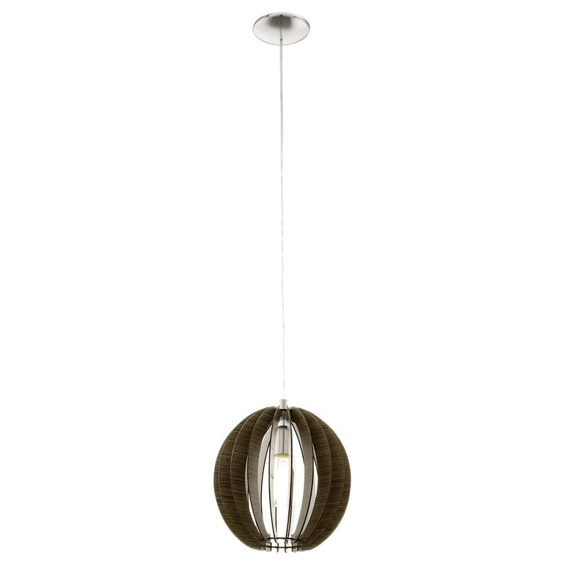 Landelijke hanglamp Cossano 30cm donkerbruin Eglo 9002759946357