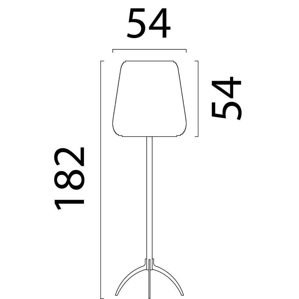 Zand tripod Carta Moody Ø 54cm Think Paper kap Masterlight 8718121419725