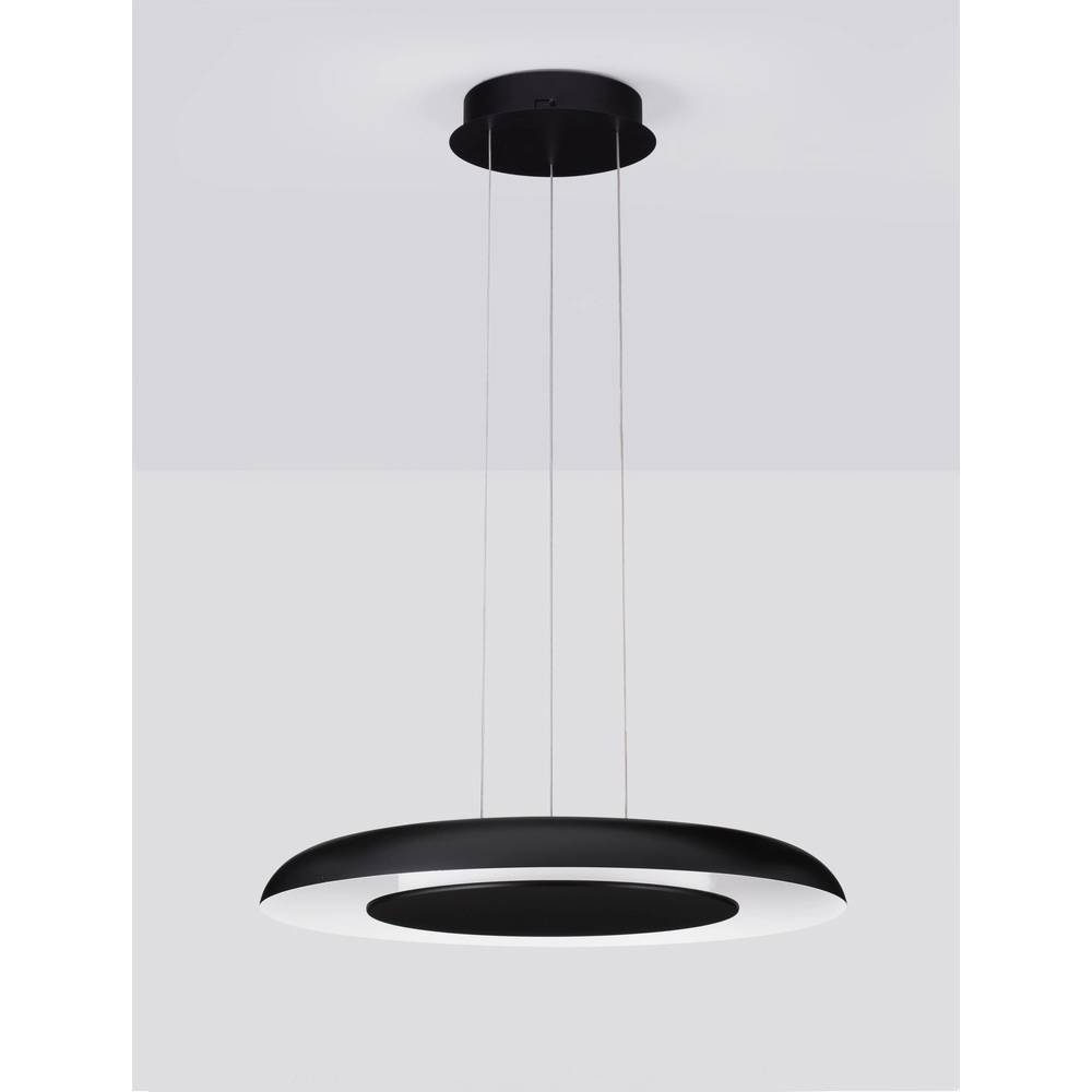 Moderne hanglamp Epos Ø 60cm zwart met wit Lyora 5212017463258