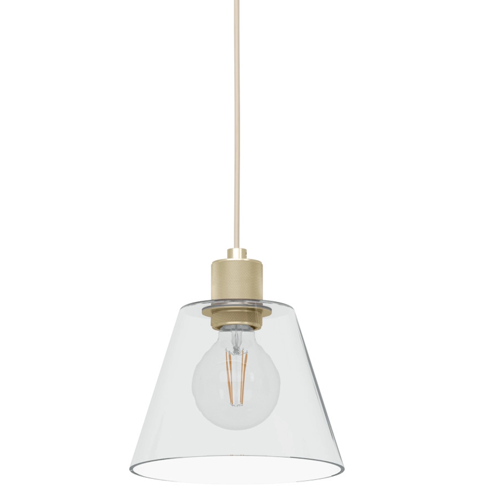 Eettafel hanglamp Copley goud met glas Eglo 9002759436346