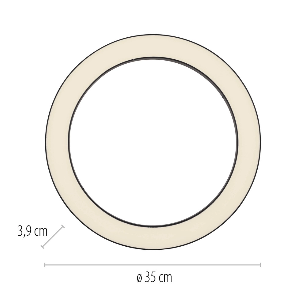 Strakke led plafondlamp Pure Lines Round Ø 35cm - graphite Paul Neuhaus 4012248395219