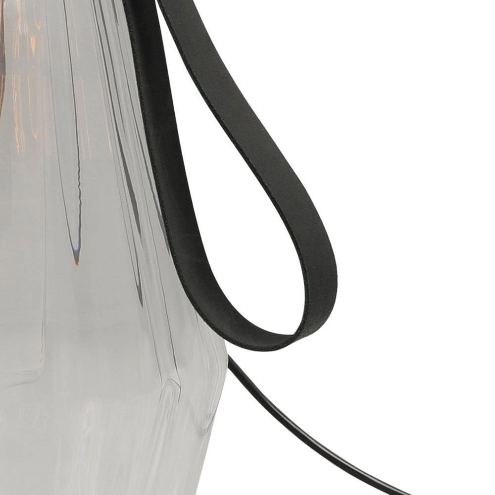 Tafellamp zwart Diamond 40cm met helder glas Masterlight 8718121259192