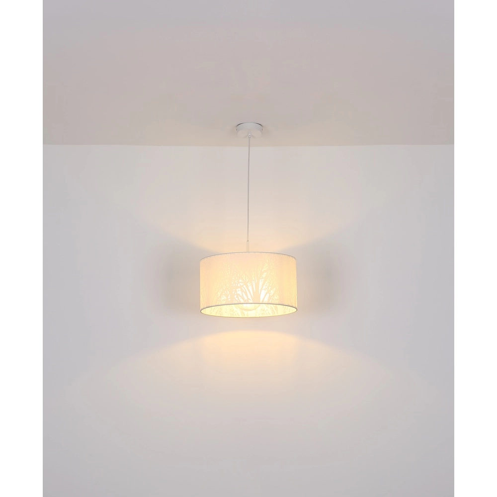 Witte hanglamp Pinni Ø 38cm zwart Globo 9007371400256