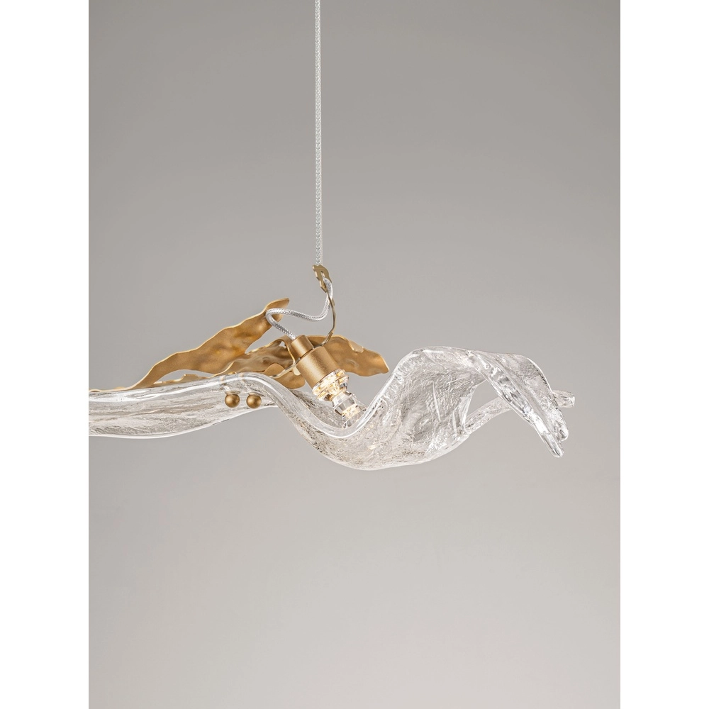 Gouden hanglamp Avesa met helder glas Lyora 5212063500419