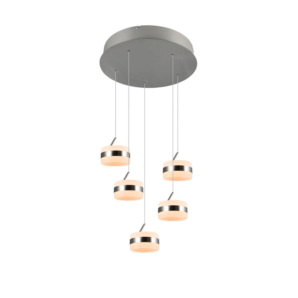 Design hanglamp Dios nikkel 5-lichts Design hanglamp Dios nikkel 5-lichts