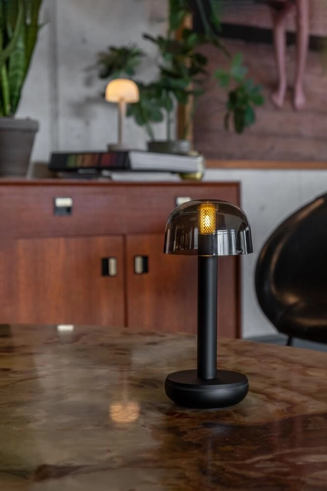 Oplaadbare tafellamp Two Black Smoked Humble 7446023311373