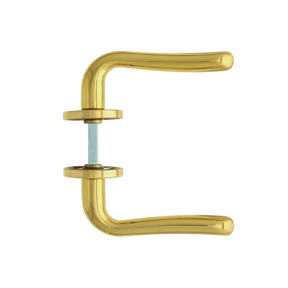 Deurklink Saturnus messing gelakt Intersteel 8714186090589