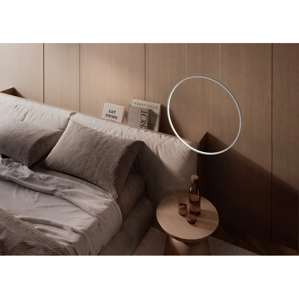 Design hanglamp Circolo Led wit Ø 60cm verticaal Lyora 5903139116053