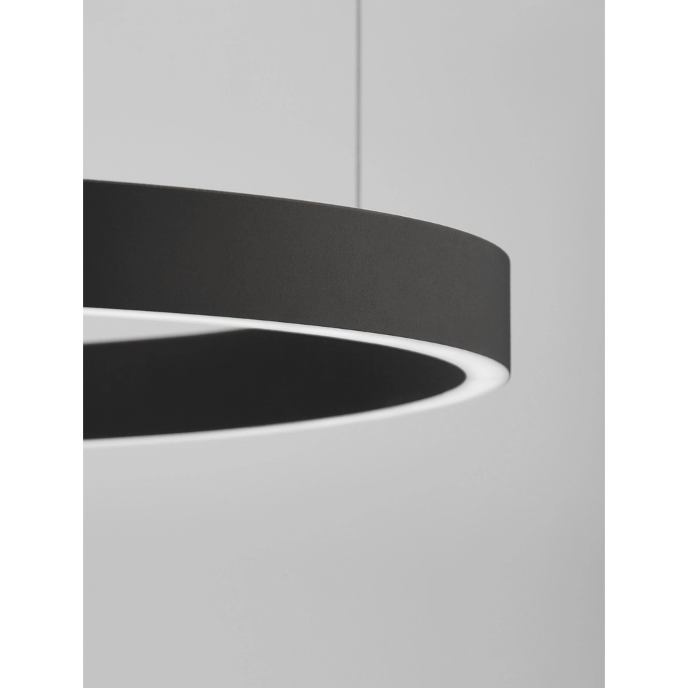 Zwarte hanglamp Elowen design Ø 80cm Lyora 5212017439093