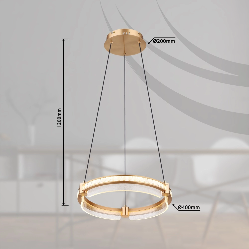 Hanglamp Blondie Ø 40cm goud Globo 9007371449460
